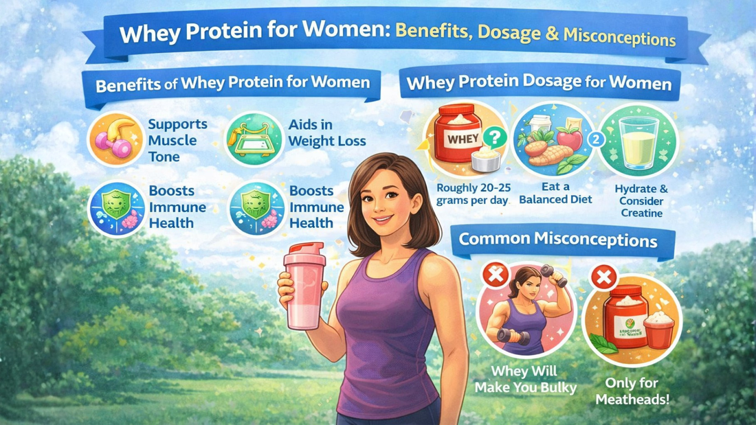 Whey Protein for Women: Benefits & Dosage Guide