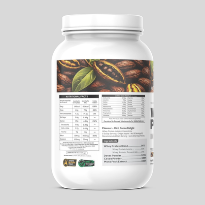 Whey Pro Isolate - Chemical-Free Whey Protein jar Rich Cocoa Delight